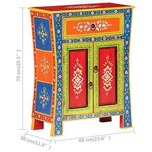 vidaXL Credenza Dipinta a Mano 60x30x75 cm in Legno Massello di Mango