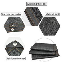 Bordo in Tessuto Nero con Occhielli, Tessuto all'85% per Copertura per Tetto. Tetto per Serra (Dimensioni : 4x5m)