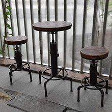 Wangkangyi 2 sgabelli da bar, design industriale, altezza regolabile, stile vintage, 34 x 34 x 60-80 cm