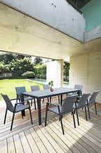 Tavolo da giardino in alluminio da esterno con piano in ceramica di design (Antracite)