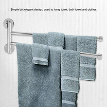 Portasciugamani doppio / triplo, portasciugamani in acciaio inossidabile per salviette da bagno e asciugamani, supporto a parete spazzolato, antiruggine(01)