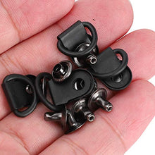HelloCreate - Set di 100 ganci per lacci da scarpe, con fibbia ad anello, in ottone, per scarpe fai da te, 9 x 14 mm, colore: Nero opaco