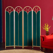 Room Screen Even 4 Pannelli, camoscio Premium Camera da Letto e Decorazione dello Schermo con Struttura in Metallo, divisorio per la Privacy