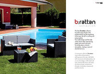 SALOTTO da giardino in RESINA ANTRACITE Mod. COLORADO Set 4 pz con cuscini