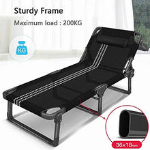 KaidanFolding Outdoor Camping COT Folding Bed ， Folding Bed Single ， Portable Folding Bed Home Office Single Bed Simple Siesta Bed Adult Siesta Camp Bed Multifunzionale Recliner