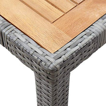 Tidyard Set da Pranzo da Giardino in Polyrattan, Tavolo Sedie da Giardino, Set Mobili da Giardino con Cuscini Grigio 7 pz