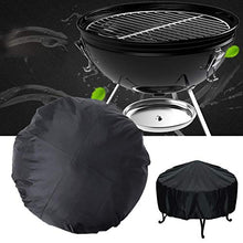 BASA Copertura per Griglia, Rotonda, Nera, Diametro 112 Cm , Materiale in Tessuto Oxford Resistente E Resistente All'Umidità, Antivento, Impermeabile, Antipolvere