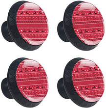 Albero di renna lavorato a maglia rosso del modello di Natale Pomelli per Porta Set di 4 Pomelli per Mobili Manopole per Cassetti Cucina Armadio Vetro