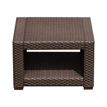 Outsunny Tavolino da Giardino Staccabile in Rattan 56x 56x 38cm Marrone