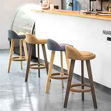Ljings, comodi cuscini per sedere, sgabello da bar, sgabello da bar per patio, sgabello da cucina moderno con gambe in legno imbottite, altezza 70,1 cm, viola, pelle