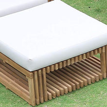Teako Desgn Loppio Ottomane - Mobili da Giardino in Legno di Teak Massiccio, Resistenti alle intemperie