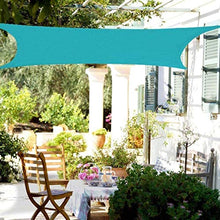 COUEO Tende da Sole 4x7m Impermeabile Protezione Raggi 95% UV Vela Ombreggiante Mpermeabile eResistente, per Esterni, Cortile, Giardino, Blu