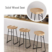 YS Sedia Legno e Ferro Rustico Grandi Mobili Retro Cucina Backless Counter con Sella Sedile Gambe Sgabello da Bar,65 cm,65 cm