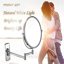 ZCCL Supporto da Parete per Specchio ingranditore, Specchio cosmetico a 360 ° Specchio da Bagno Girevole allungabile Specchio Normale ingrandimento 7X Specchio per Trucco Pieghevole Specchio di b