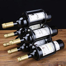 WEI-LUONG Wine Rack, 3 Strati impilabile Wine Rack - Classic Wine Rack - Adatto for Bar, armadi, dispensa, ECC - 6 Bottiglie, Metal Wine Rack