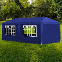 vidaXL Tenda per Feste 3x6 m Blu in Acciaio e PE Tendone da Giardino Gazebo