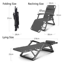 FACAZ Sedia Zero Gravity Letto Imbottito Pieghevole Sedia Zero Gravity, Schienale Regolabile Poltrone reclinabili da Giardino Sedia a Sdraio da Spiaggia Sedia Robusta e Stabile Lettini Prendisole