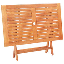 E E-NICES Tavolo da Giardino Pieghevole 120x70x75 cm in Legno Eucalipto