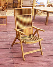 INTERBUILD REAL WOOD Sedia a Sdraio 5 Posizioni Stockholm