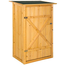 TecTake 402200 Armadio da Giardino 75x56x118 cm, Resistente con Tetto Piano, Marrone