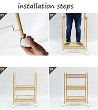 &ripiano di stoccaggio Carrello per ripiano da cucina Scaffale di finitura (Color : Yellow)