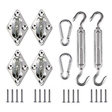 HOMPER Kit di Fissaggio per Tenda da Sole, Kit di Fissaggio per Parabrezza in Acciaio Inox Resistente per Parabrezza e Triangolo, rettangolo, Parasole Accessori per Fissaggio a Vela