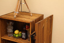 Mobile bar vintage stile shabby chic legno massello noce