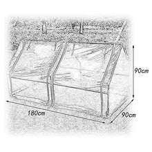 Serra Anti-UV Coperchio con Cerniera Mini Portatile Isolamento A Prova di umidità Terrazza Balcone, 7 Stili Gzhenh (Color : Clear-180x90x90cm)