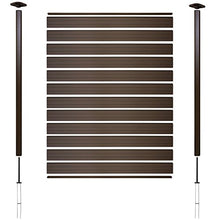 Mendler Frangivento 2X Pannelli Privacy Sarthe WPC Alluminio Premium 375cm Marrone