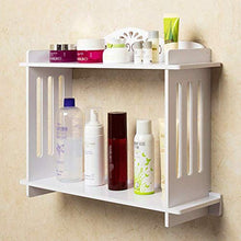 UWY Supporto Combinato da Parete a 2 Strati Gancio Senza Cuciture Mensola per Doccia da Bagno Bianca Mensola per Toilette Cosmetici Portaoggetti da Appendere, Accessori da Bagno