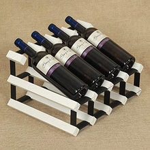 PWZ Pratica Semplicità Domestica Verticale Pratica Semplicità Domestica, Tavolo Armadietto Portabottiglie in Legno da Tavolo Ideale per Bar Cantine e Dispensa 8 Bottigliebianca