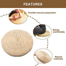 Tatami - Cuscino per sedile piatto in paglia lavorata a mano, ecologico, realizzato a mano, cuscino per yoga, cuscino da meditazione