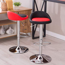 Poltrone Nubao Bar Stool Sgabello Alto PU, Regolabile in Altezza, Ricevimento, Bar, caffè, Salone di Bellezza, Barber Shop, Black & Red (Color : Black+Red)