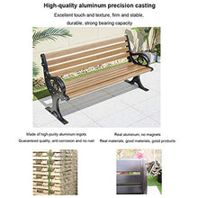 Sedia da esterno per patio da esterno con panchina da giardino, Resistente sedile casual in alluminio pressofuso con braccioli e schienale, Mobili da giardino resistenti alle intemperie