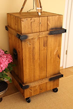 Mobile bar vintage stile shabby chic legno massello noce