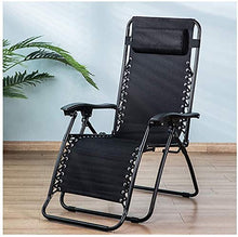 LMDH Poltrona Imbottita gravità Zero Lounge Chair Patio Pieghevole, Tubo Bold Teslin con batuffolo di Cotone
