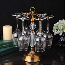Portabicchieri da vino in metallo da tavolo con 6 ganci, elegante stemware rack girevole per bicchieri di vino, stendibiancheria, per bar, cantina, cantina, dispensa per cucina