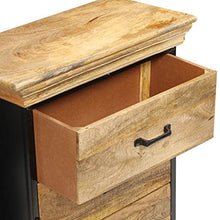 vidaXL Cassettiera con 7 Cassetti e 2 Vani Robusta Resistente Stile Rustico Vintage Solida Mobiletto con Cassetti Cassettone Legno Massello di Mango