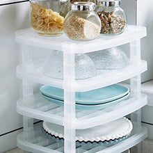 bkls 4 PCS Stackeble Kitchen Tableware Rack Cabinet Rack Tableware Drying Rack