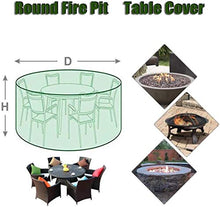 YULIAN Copertura per mobili Terrazza Rotonda 214x70cm, Arredamento da Esterni Coperture, Arredamento da Esterno Terrazza Mobili da Giardino Condilitti Round Car Tavolini e sedie Coperture invern.