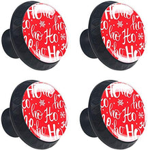 Hohoho Pattern Santa Claus Laugh Pomelli per Porta Set di 4 Pomelli per Mobili Manopole per Cassetti Cucina Armadio Vetro