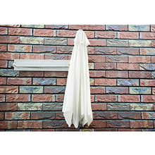WGE Ombrelloni da Giardino Ombrellone a Parete, Ombrellone Alluminio & Panno di Poliestere, Telescopico, Ombrello da Esterno per Cortile Giardino, Bianca (Size : 2.2m/7.2ft)