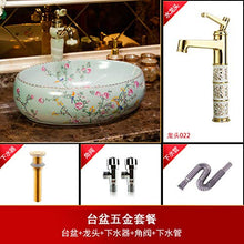 Jgophu - Lavabo da appoggio in ceramica a forma di piccolo fiore ovale e uccello