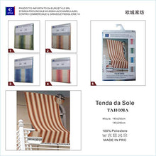 EUROSTYLE Tenda Sole TAMOHA Rigato Esterno da Balcon (145X250CM,Rigato Rosso)