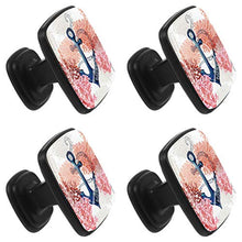 Anchor coral Pomelli per Porta Set di 4 Pomelli per Mobili Manopole per Cassetti Cucina Armadio Vetro
