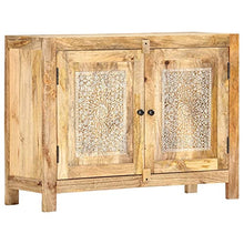 vidaXL Credenza Intagliata a Mano 90x35x68cm Legno Massello di Mango