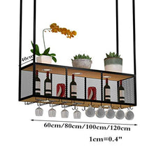 COLiJOL Supporto per Bicchiere da Vino Capovolto, Portabicchieri in Ferro in Metallo a 2 Livelli Altezza Regolabile Decorazione per Soffitto Scaffale Decorazione per Applicazione Rack,80 cm (31,5 Pol