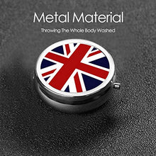 Union Jack - Contenitore rotondo per pillole con 3 scomparti in metallo, per medicina e vitamina