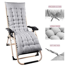 Sedia a sdraio da giardino, reclinabile, con cuscino con imbottitura spessa Gray
