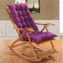 eewopjkj Cuscino per Poltrona da Giardino Extra-Grande con Lacci Cuscino reclinabile Cuscini per sedie da Patio Cuscino per Sedia a Dondolo Poltrona da Esterno per Interni-Viola 48x120 cm